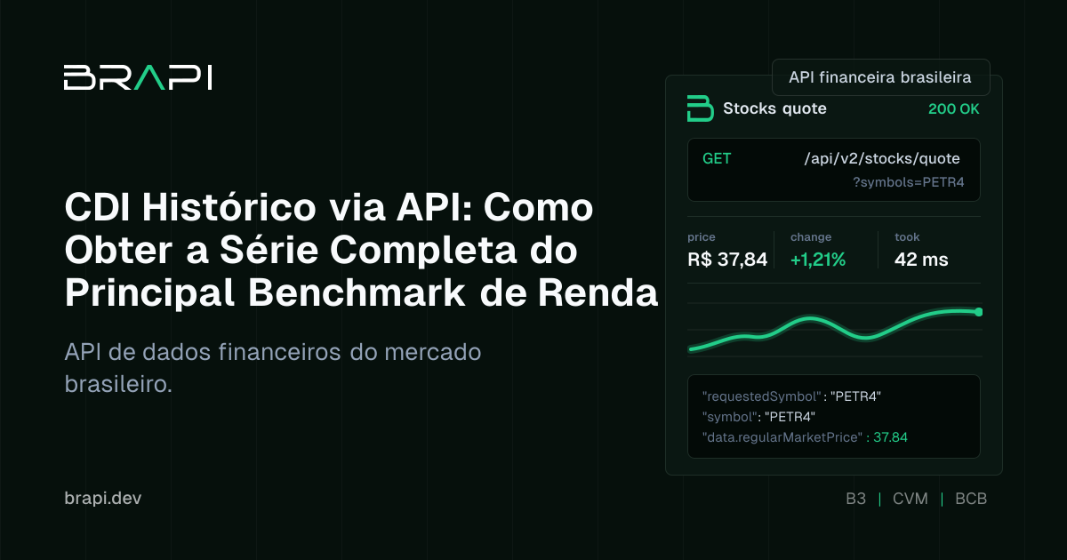 CDI Histórico via API: Como Obter a Série Completa do Principal ...