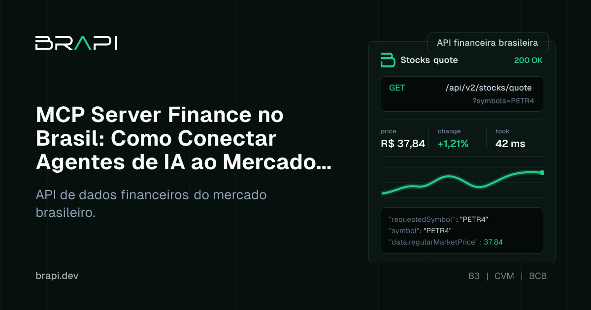 MCP Server Finance no Brasil: Como Conectar Agentes de IA ao Mercado ...