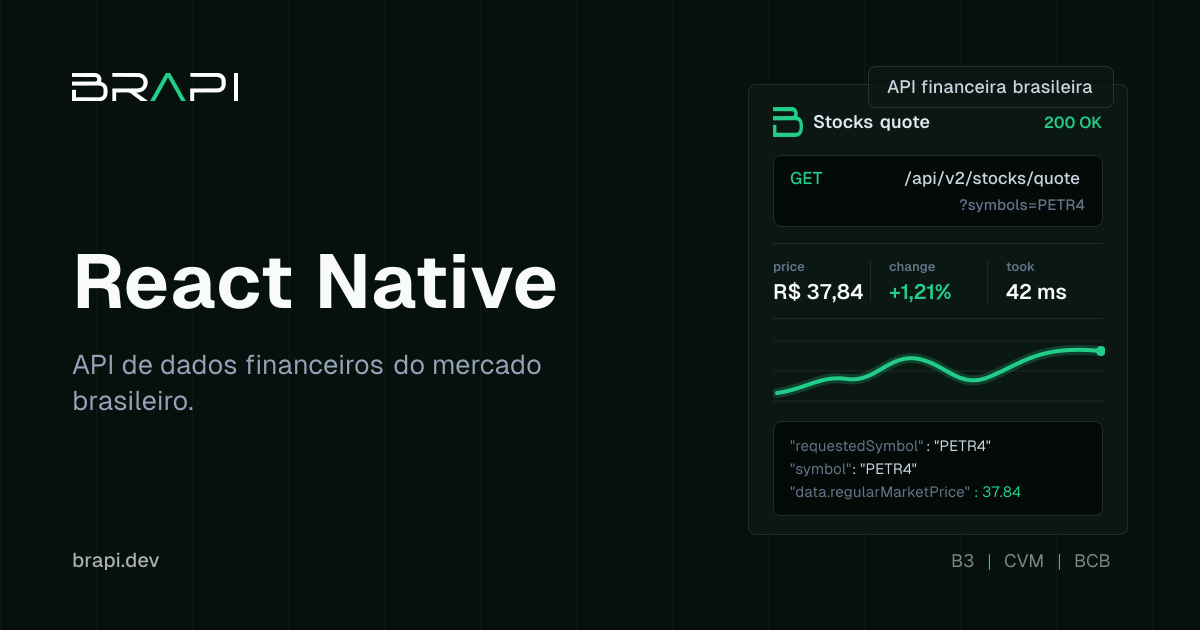 React Native | Documentação brapi.dev